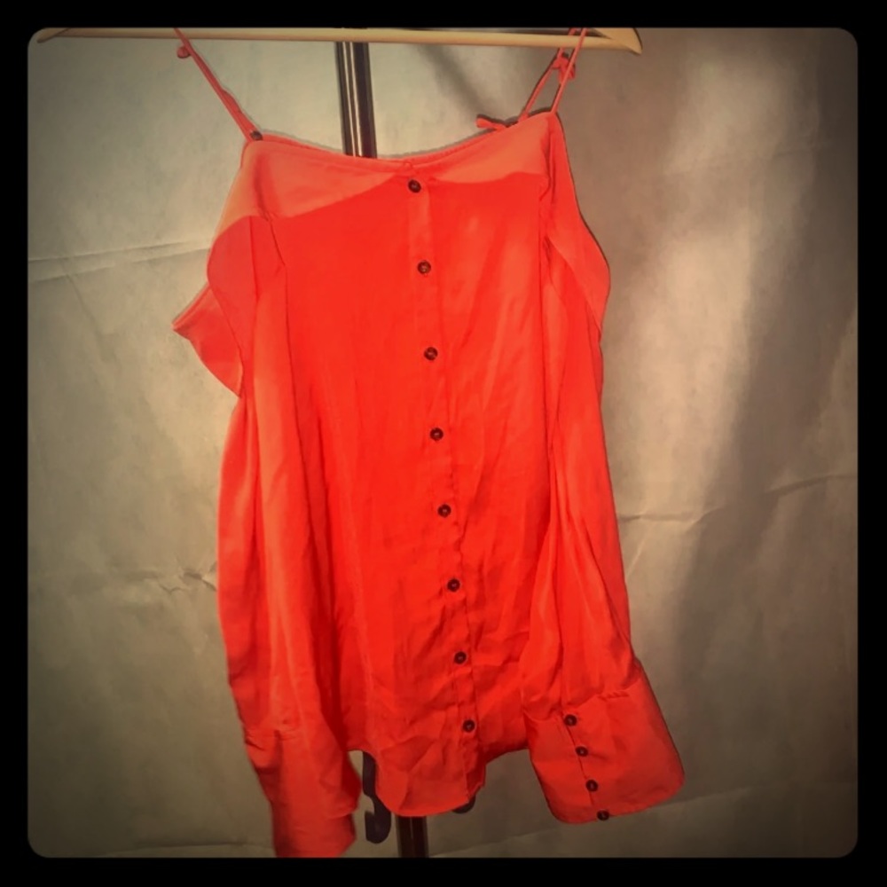 FREE PEOPLE TULIP 🌷 RED BLOUSE